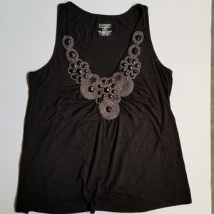 Lane Bryant embroidered embellished top